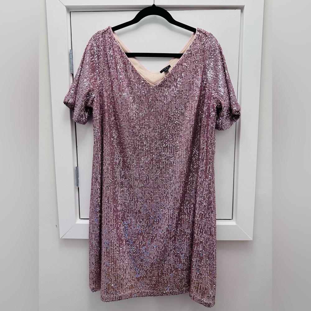 Pink Sequin Dress Size 16P
